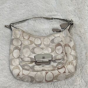 🍒 Coach Kristin Canvas & Sequin Satchel Purse